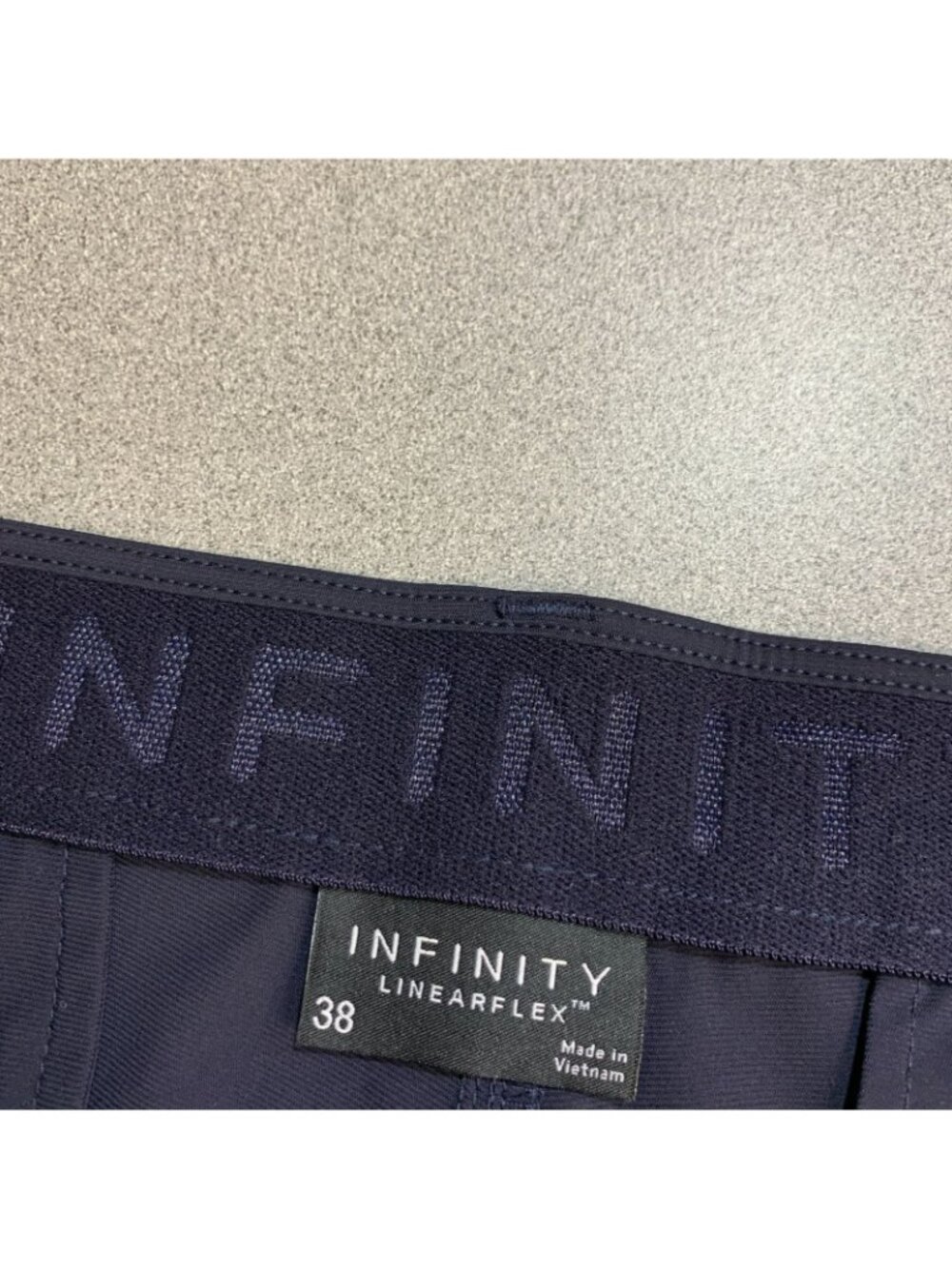 NWT Infinity Men's 38 Navy Performance Shorts With Stretch Waistband & Moisture - Picture 7 of 12